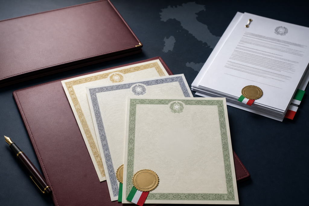 Certidões para análise de cidadania italiana em 2026